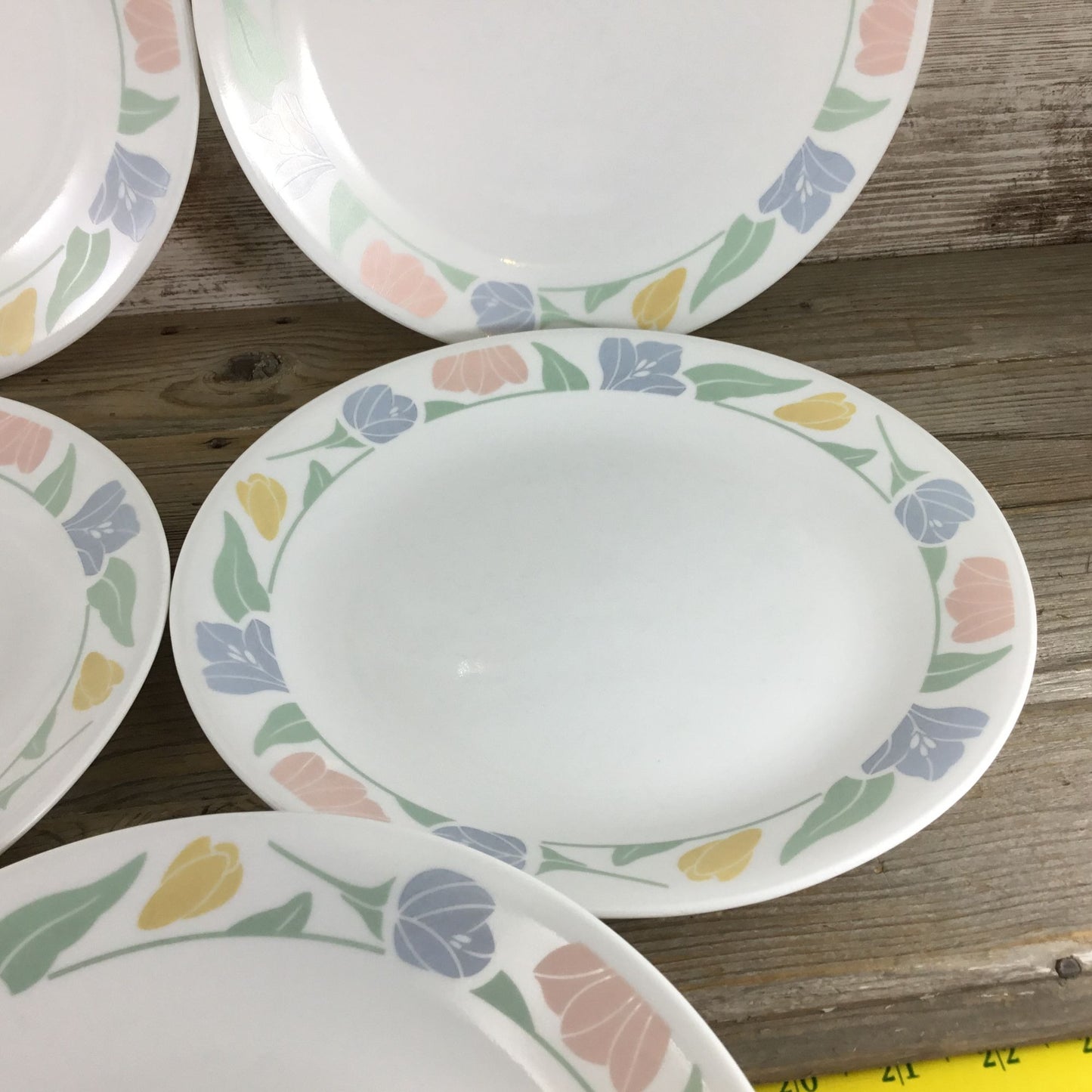 Set Of 5 Corelle Friendship Dinner Plates 10 1/4" Floral Pastel Pattern