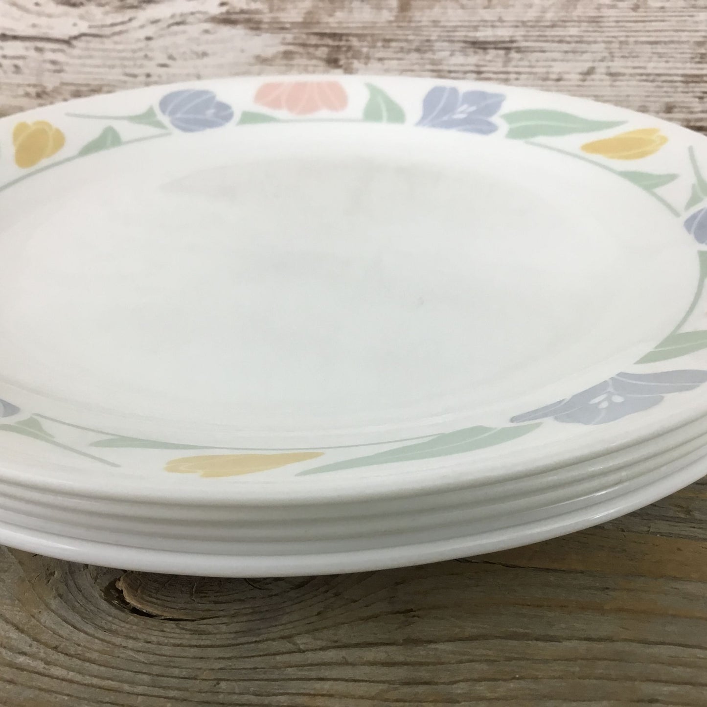 Set Of 5 Corelle Friendship Dinner Plates 10 1/4" Floral Pastel Pattern