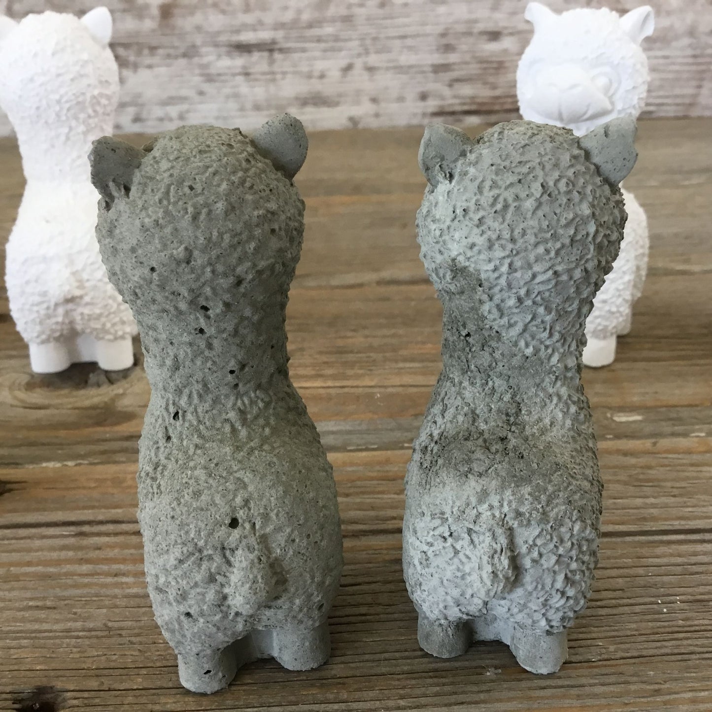Set of 3 Handmade Alpacas, Unpainted, Paint Your Own, Flawed