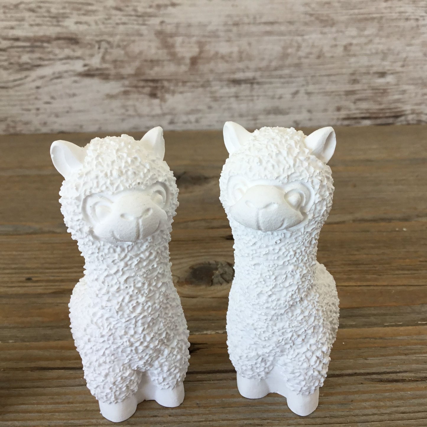 Set of 3 Handmade Alpacas, Unpainted, Paint Your Own, Flawed