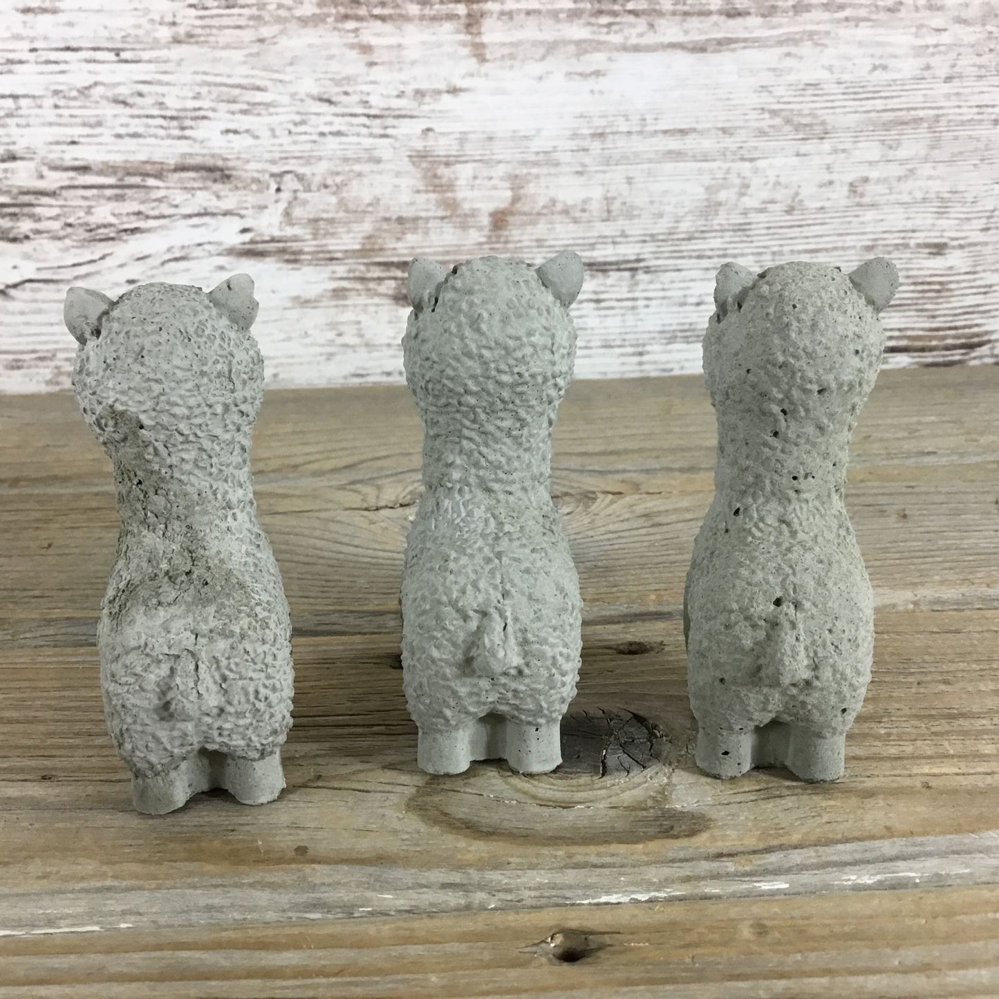 Set of 3 Handmade Alpacas, Unpainted, Paint Your Own, Flawed