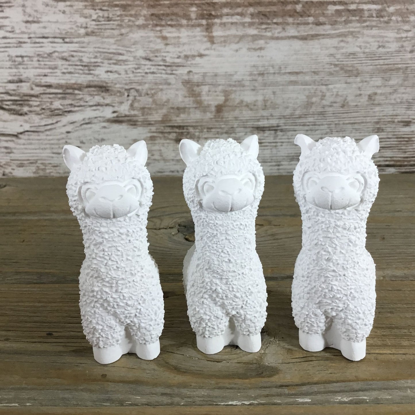 Set of 3 Handmade Alpacas Ceramic 
