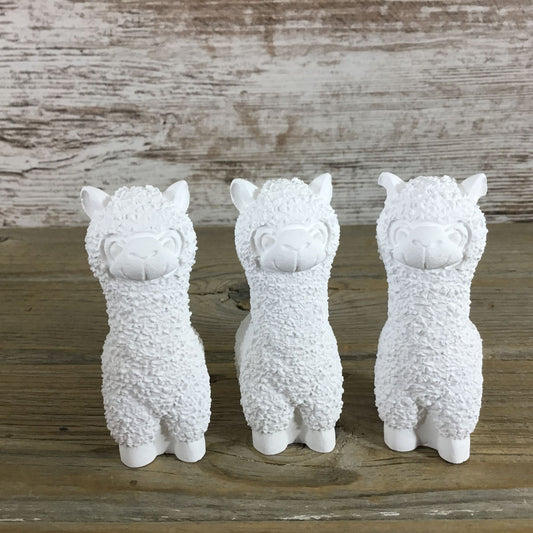 Set of 3 Handmade Alpacas Ceramic 