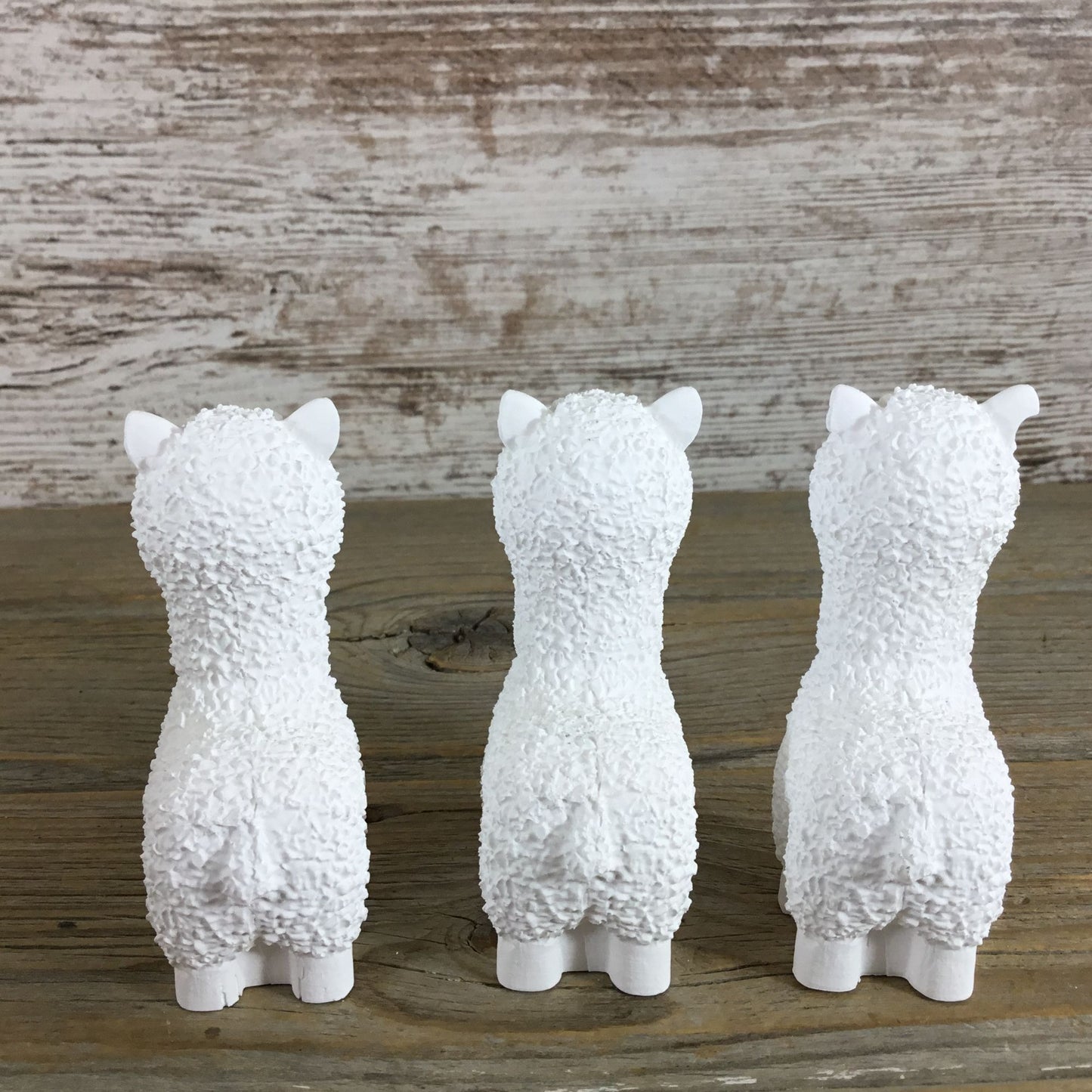 Set of 3 Handmade Alpacas, Unpainted, Paint Your Own, Flawed
