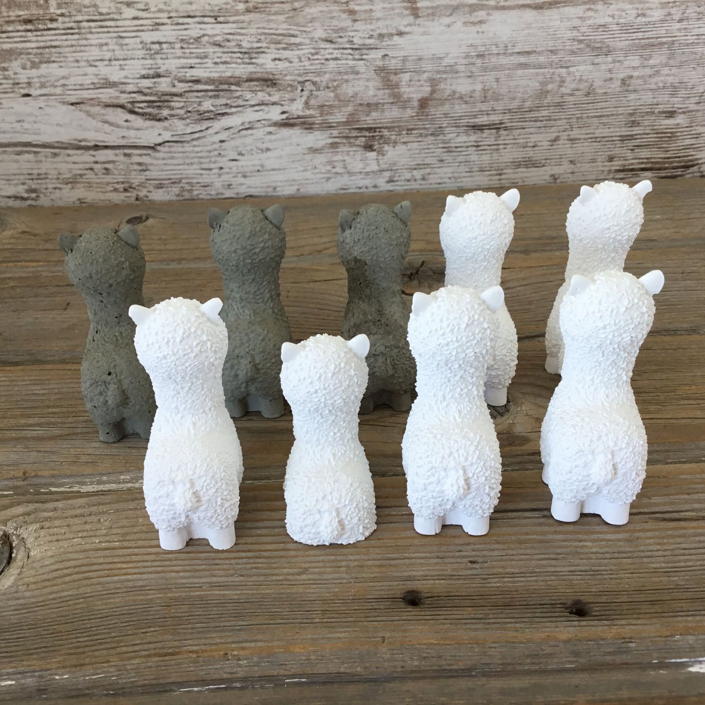 Set of 3 Handmade Alpacas, Unpainted, Paint Your Own, Flawed
