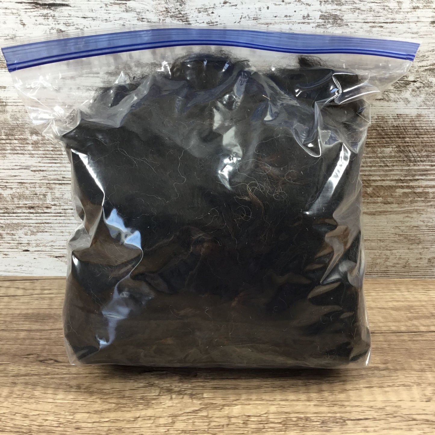 Black Natural Alpaca Bird Nesting Crafting Fiber - 1 Gallon Bag Uncleaned