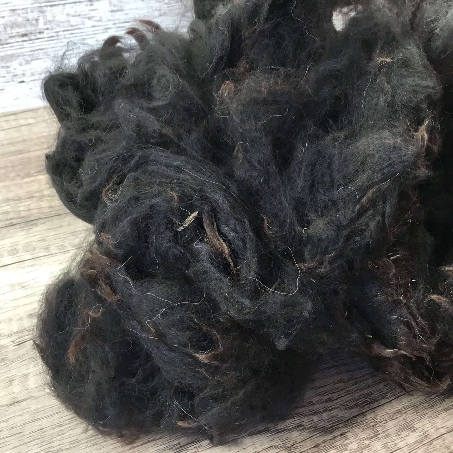 Black Natural Alpaca Bird Nesting Crafting Fiber - 1 Gallon Bag Uncleaned