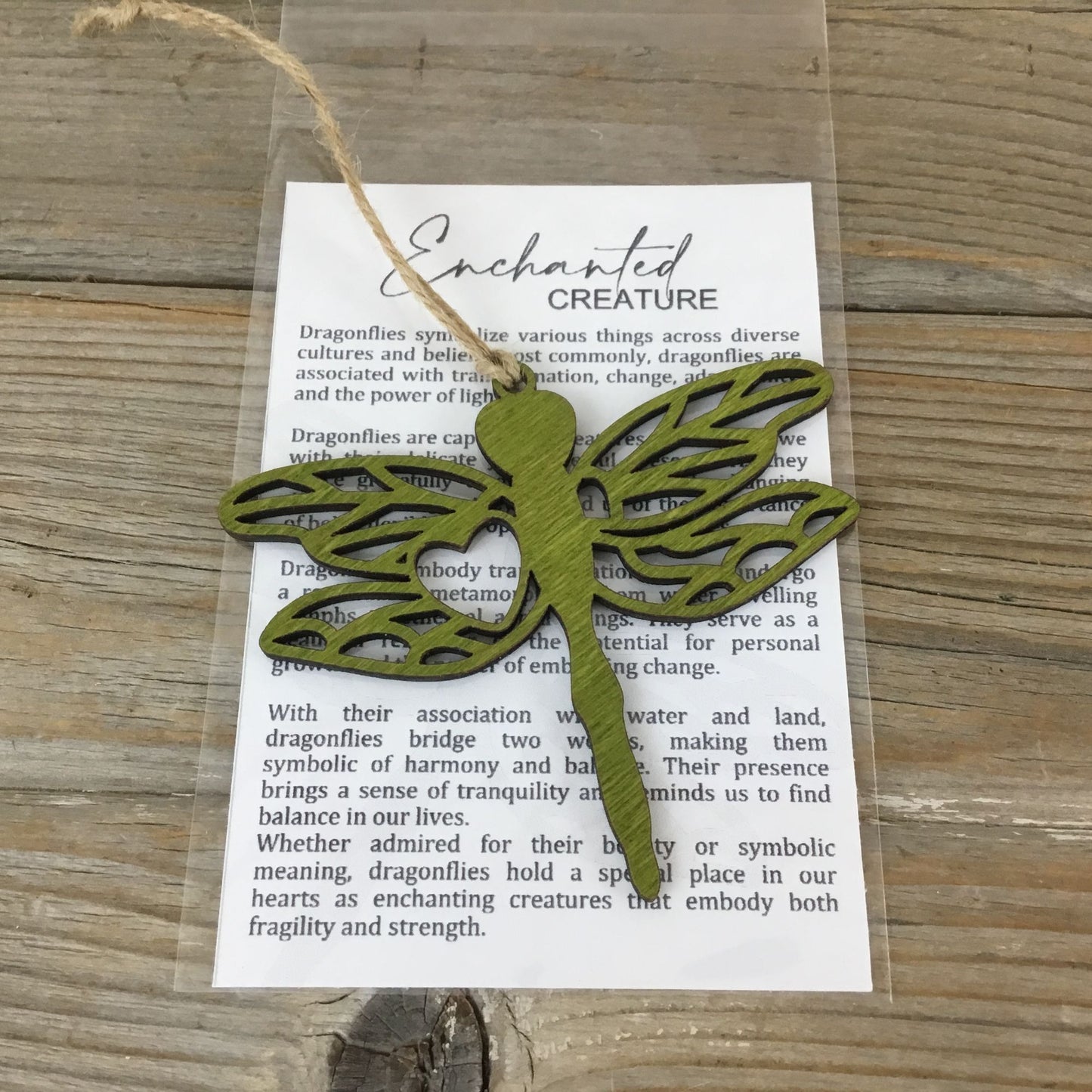 Dragonfly Story Card Christmas Ornament