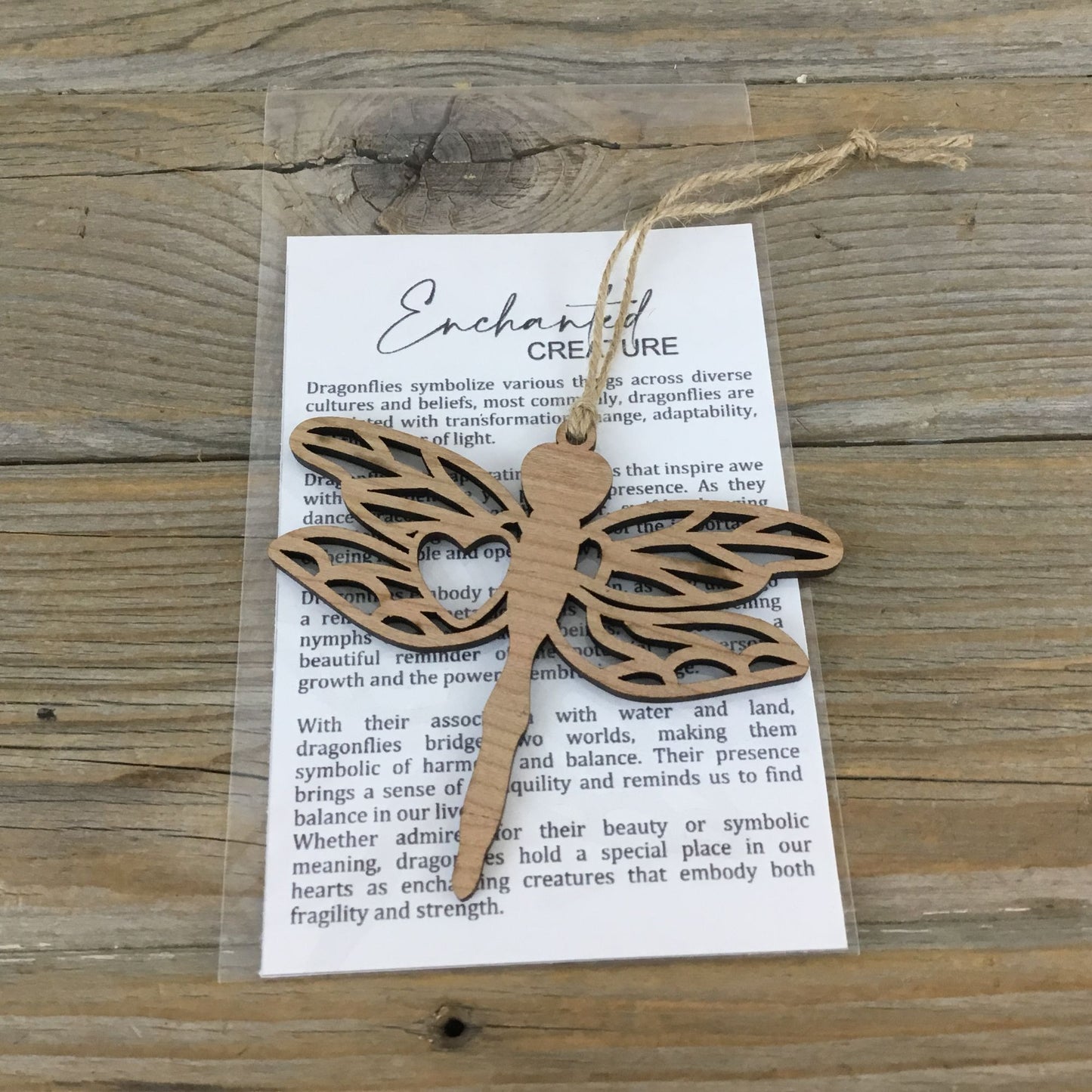 Dragonfly Story Card Christmas Ornament