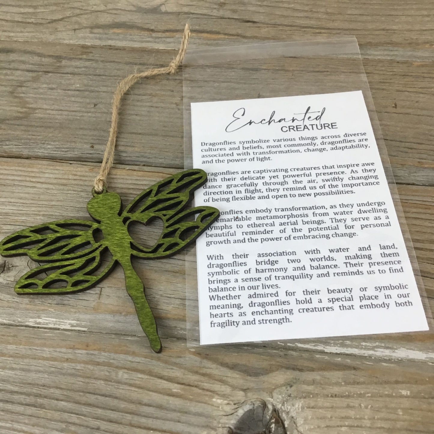 Dragonfly Story Card Christmas Ornament