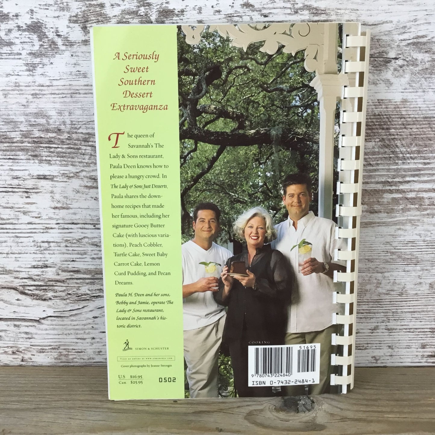 The Lady & Sons Just Desserts Cookbook By Paula Deen Spiral-Bound 2002