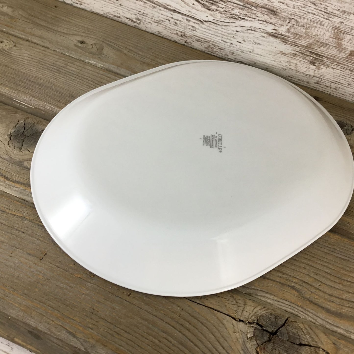 Corelle Oceanview Serving Platter White & Blue Floral 12 1/4" X 10" Oval