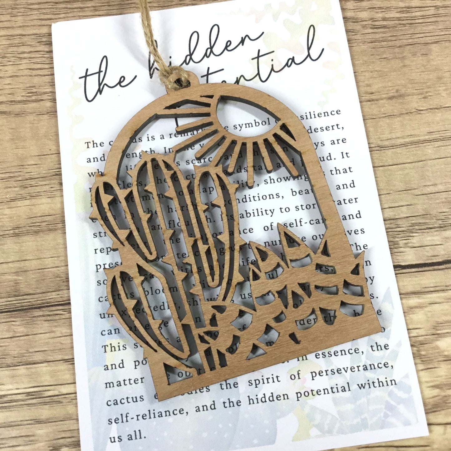 Cactus Story Card Ornament The Hidden Potential Resilience & Strength