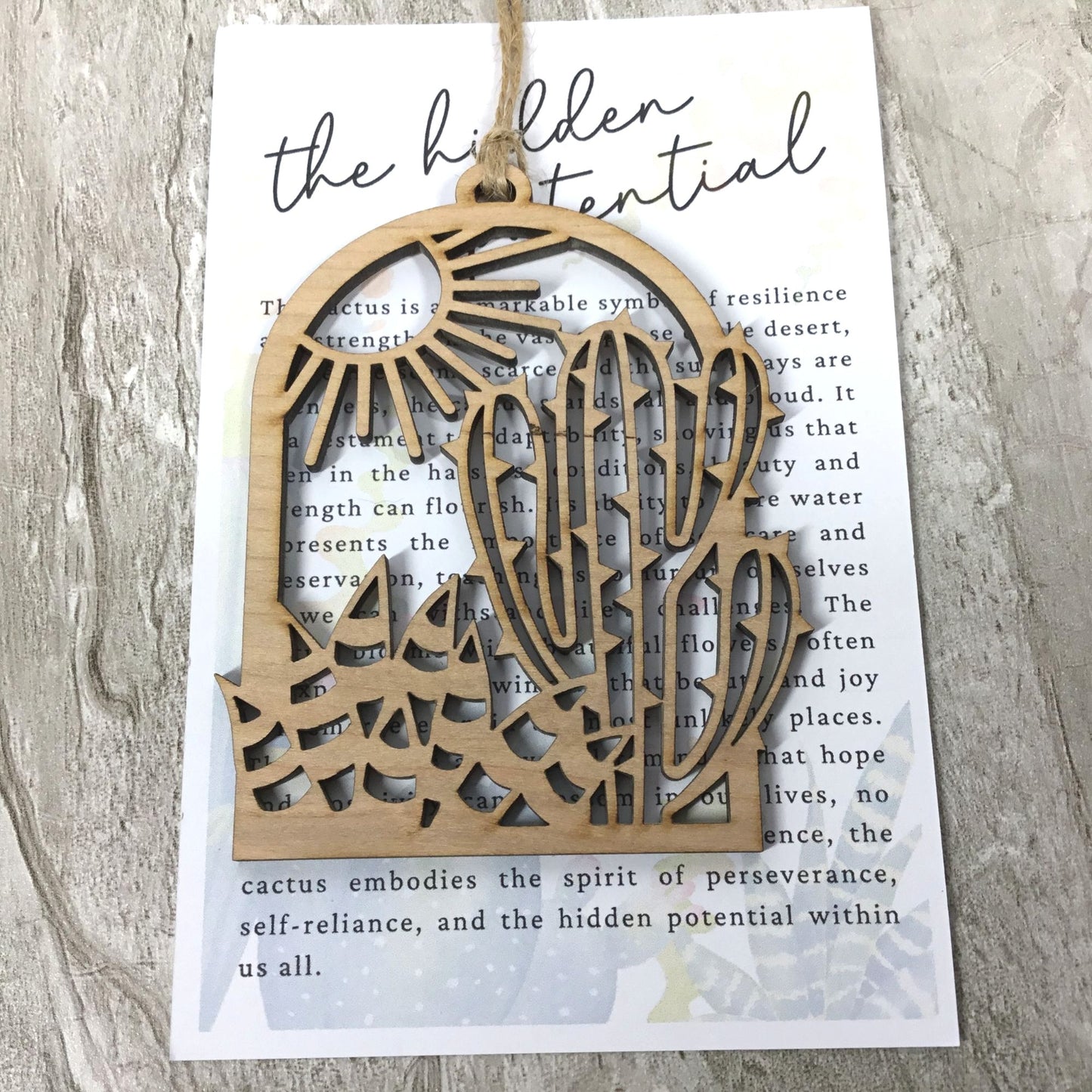 Cactus Story Card Ornament The Hidden Potential Resilience & Strength