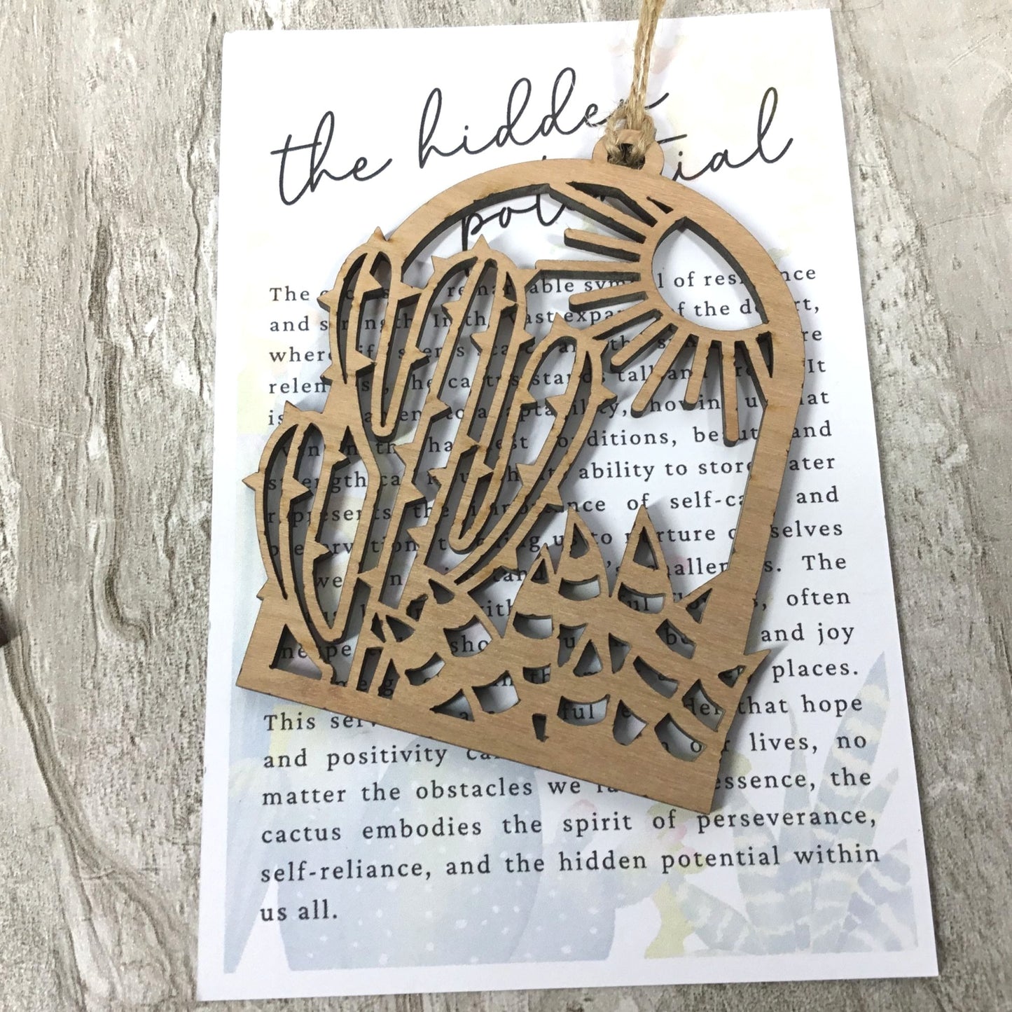 Cactus Story Card Ornament The Hidden Potential Resilience & Strength