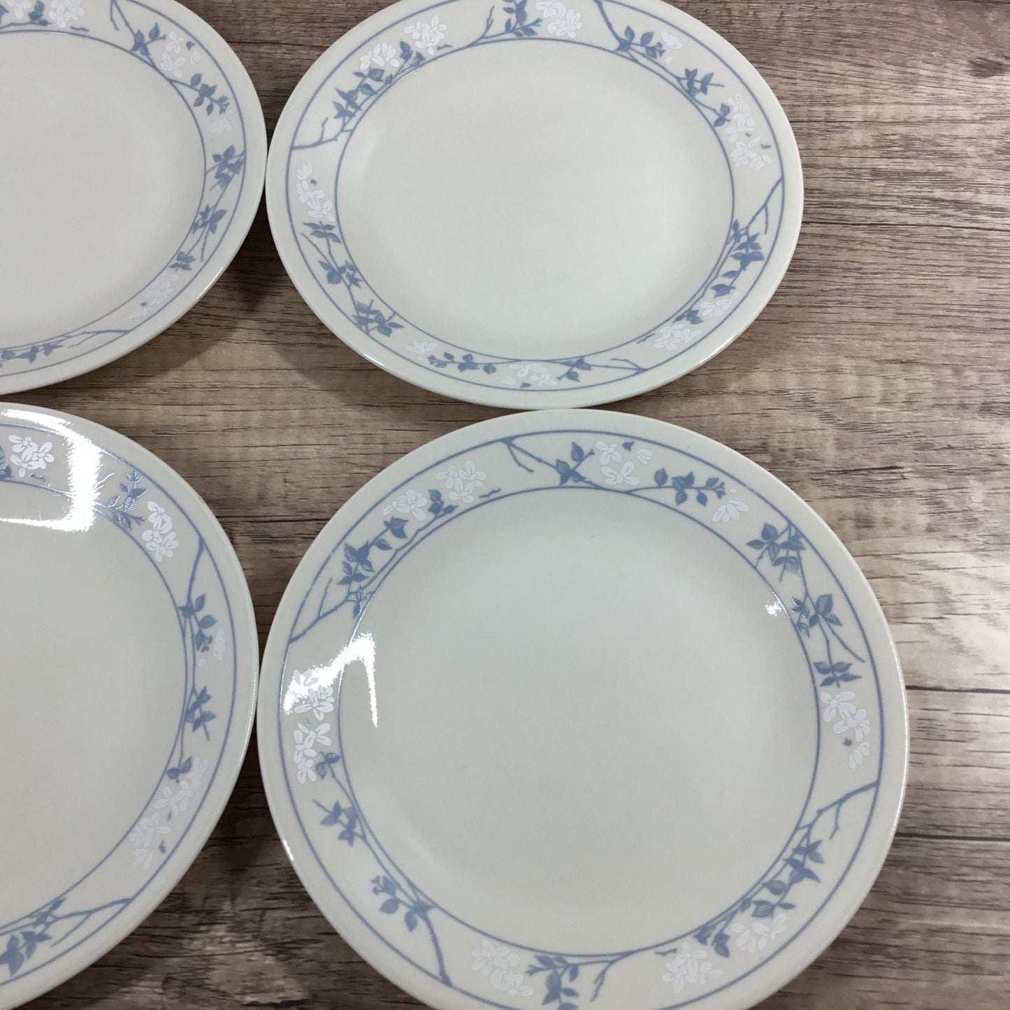 Corelle First Of Spring Bread Butter Plates 6 3/4" Blue White Flowers On Beige