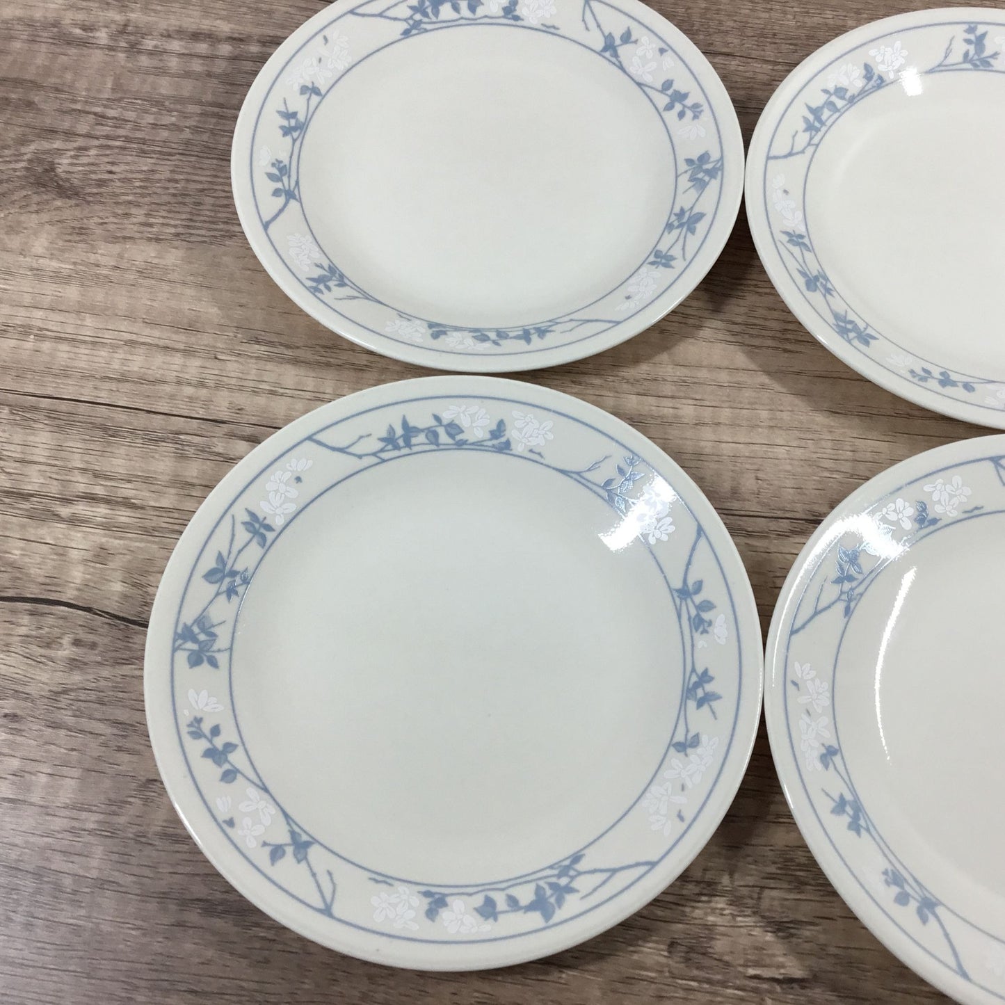 Corelle First Of Spring Bread Butter Plates 6 3/4" Blue White Flowers On Beige