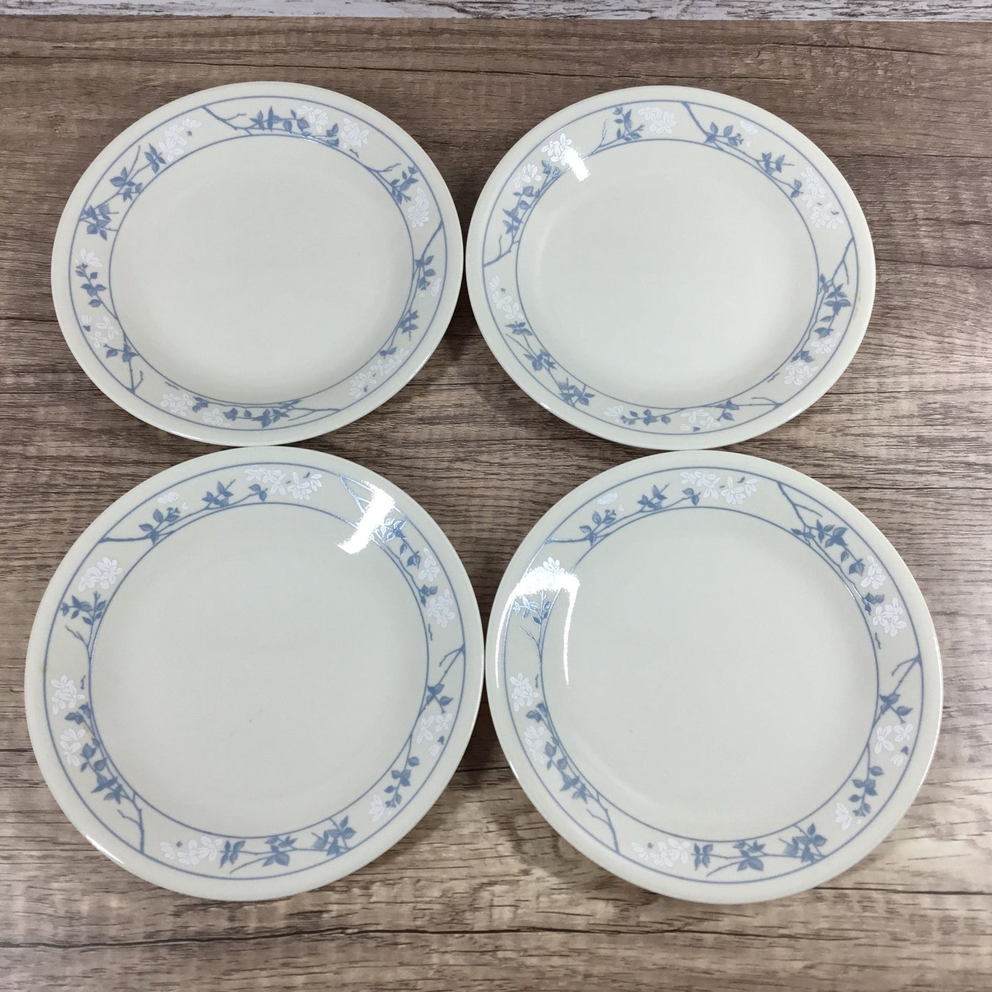 Corelle First Of Spring Bread Butter Plates 6 3/4" Blue White Flowers On Beige