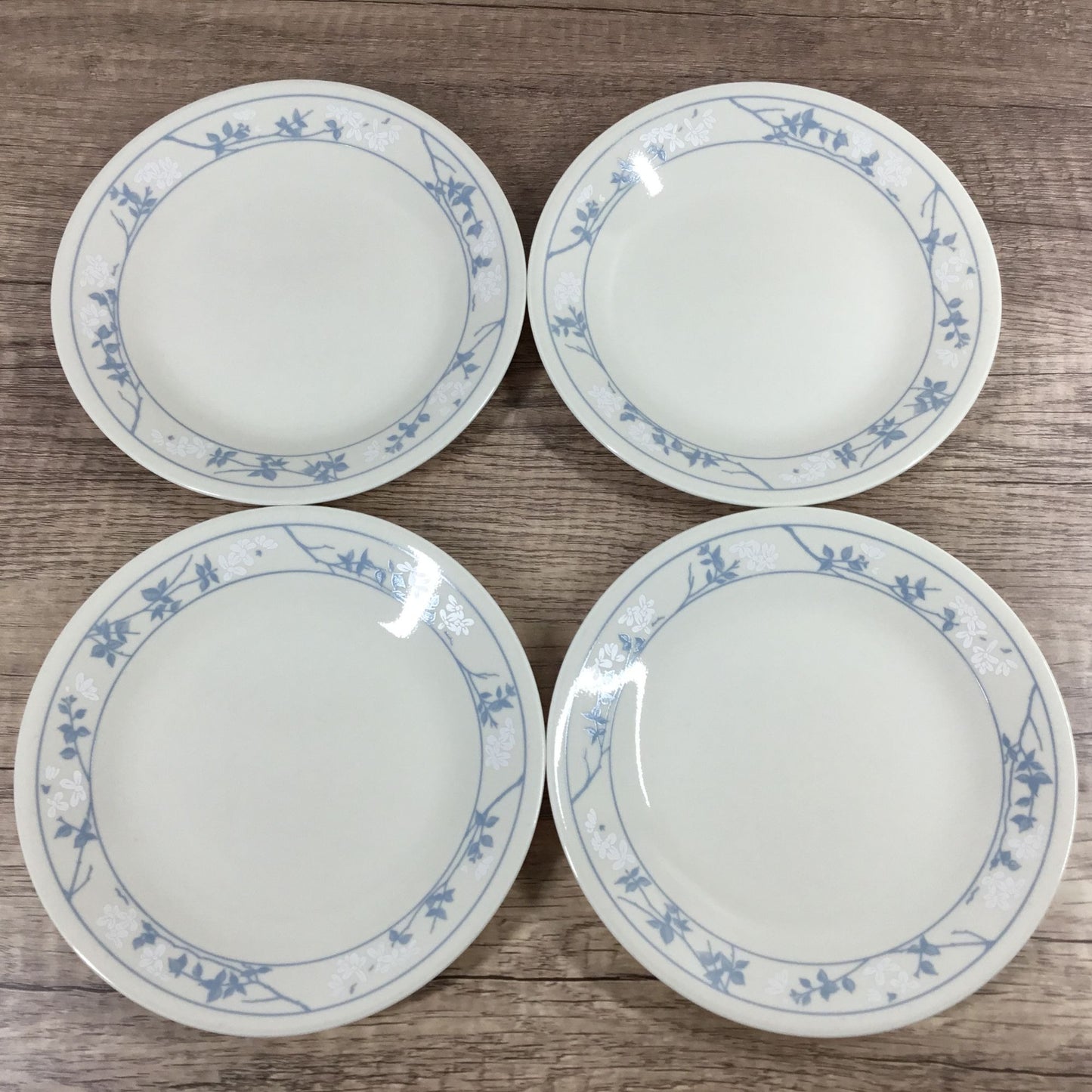 Corelle First Of Spring Bread Butter Plates 6 3/4" Blue White Flowers On Beige