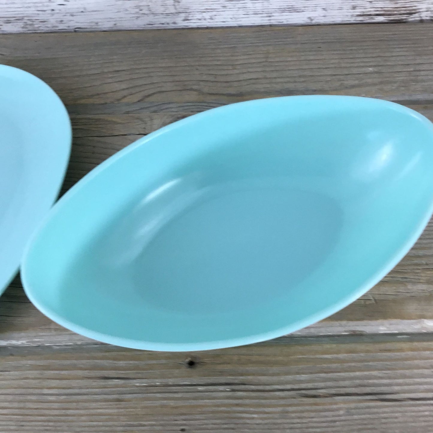 Vintage Aqua Turquoise Melmac Platter & Bowl Stetson Co. Melamine MCM