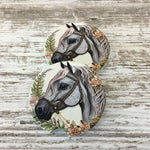 Floral Horse Paper Quilling Art Car Coasters - Set of 2