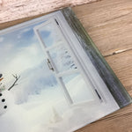 Snowman Winter Wonderland Glass Cutting Board