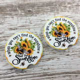When You Can't Find the Sunshine Bee the Sunshine Car Coasters