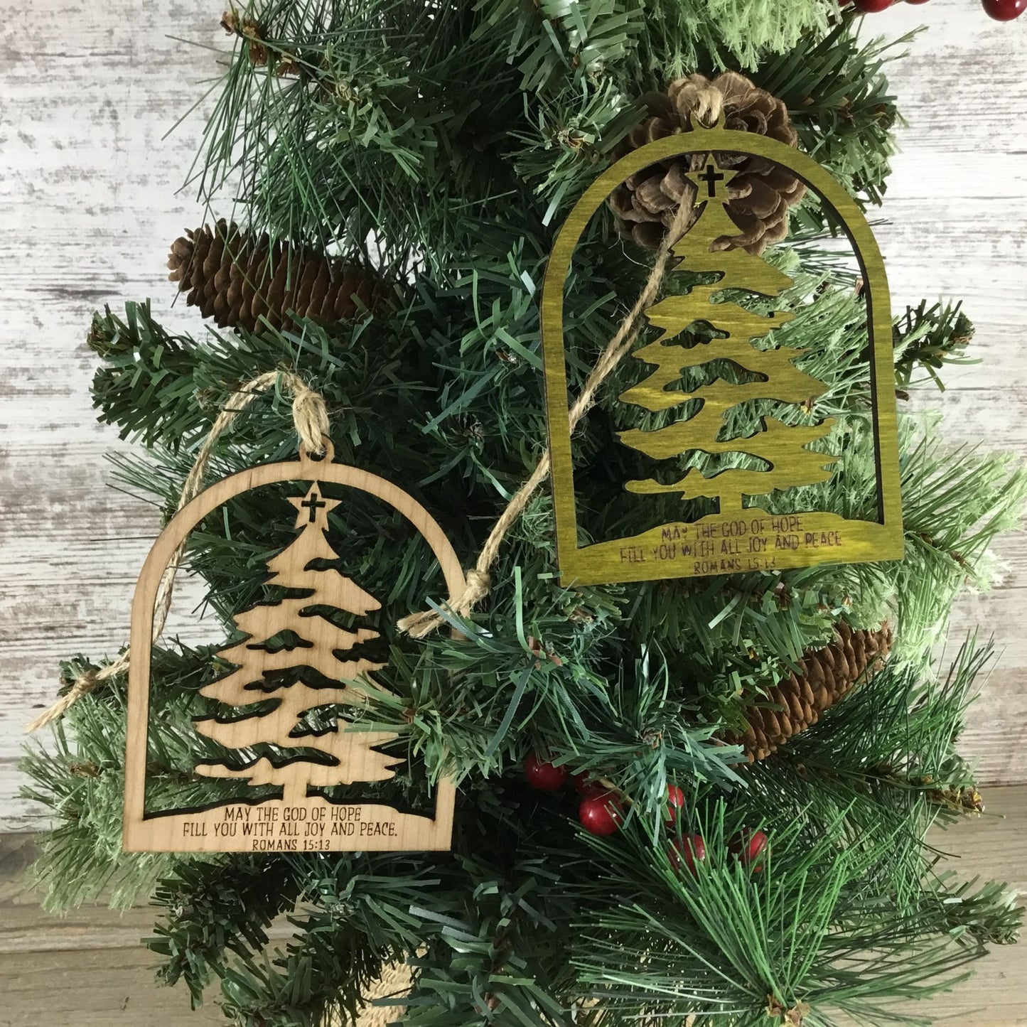 Christmas Tree Story Card Ornament Saint Boniface Miracle