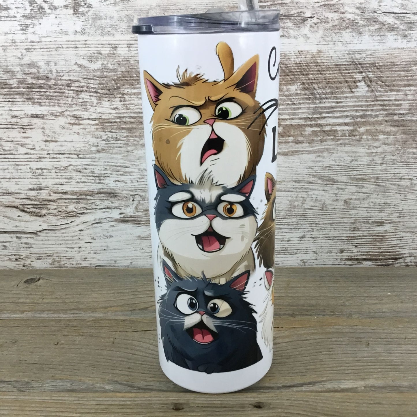 Crazy Cat Lady 20 oz Skinny Tumbler