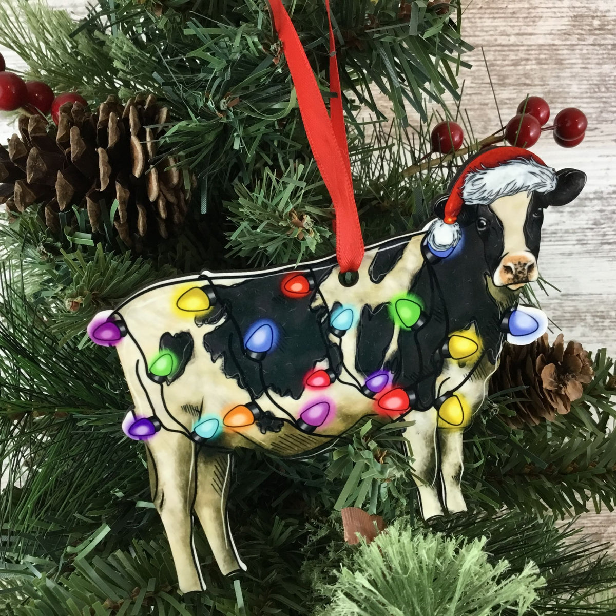 Christmas Dairy Cow Ornament