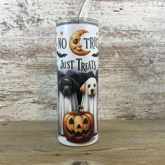 Dog No Tricks No Treats Halloween 20 oz Skinny Tumbler