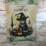 Come in for a Spell Cat Garden Flag