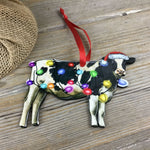 Christmas Dairy Cow Christmas Ornament
