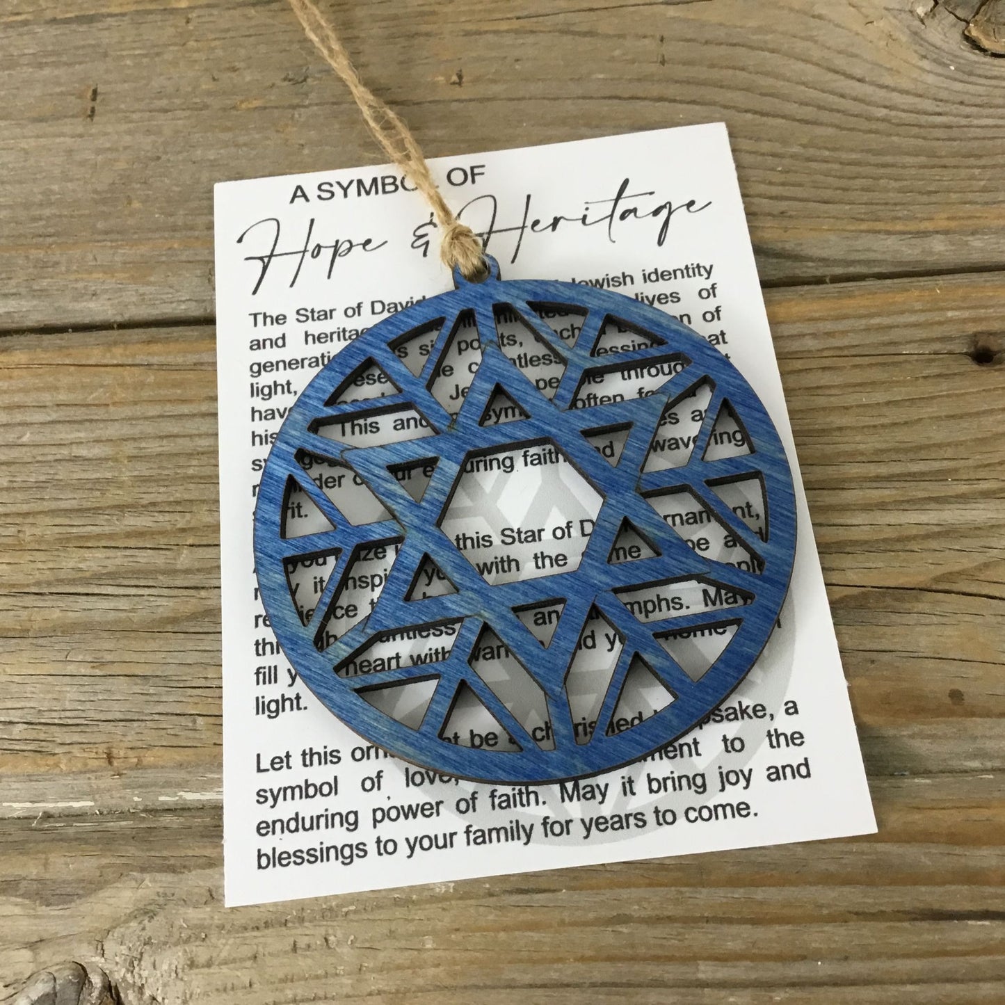 Star of David Story Card Ornament – Hope & Heritage