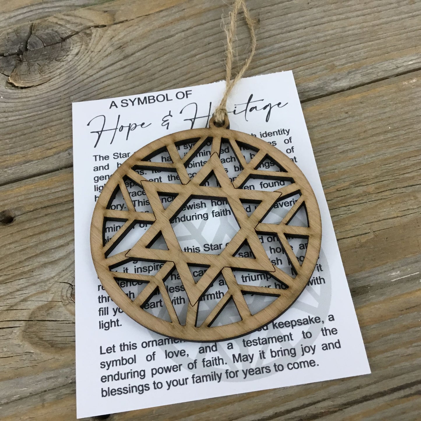 Star of David Story Card Ornament – Hope & Heritage
