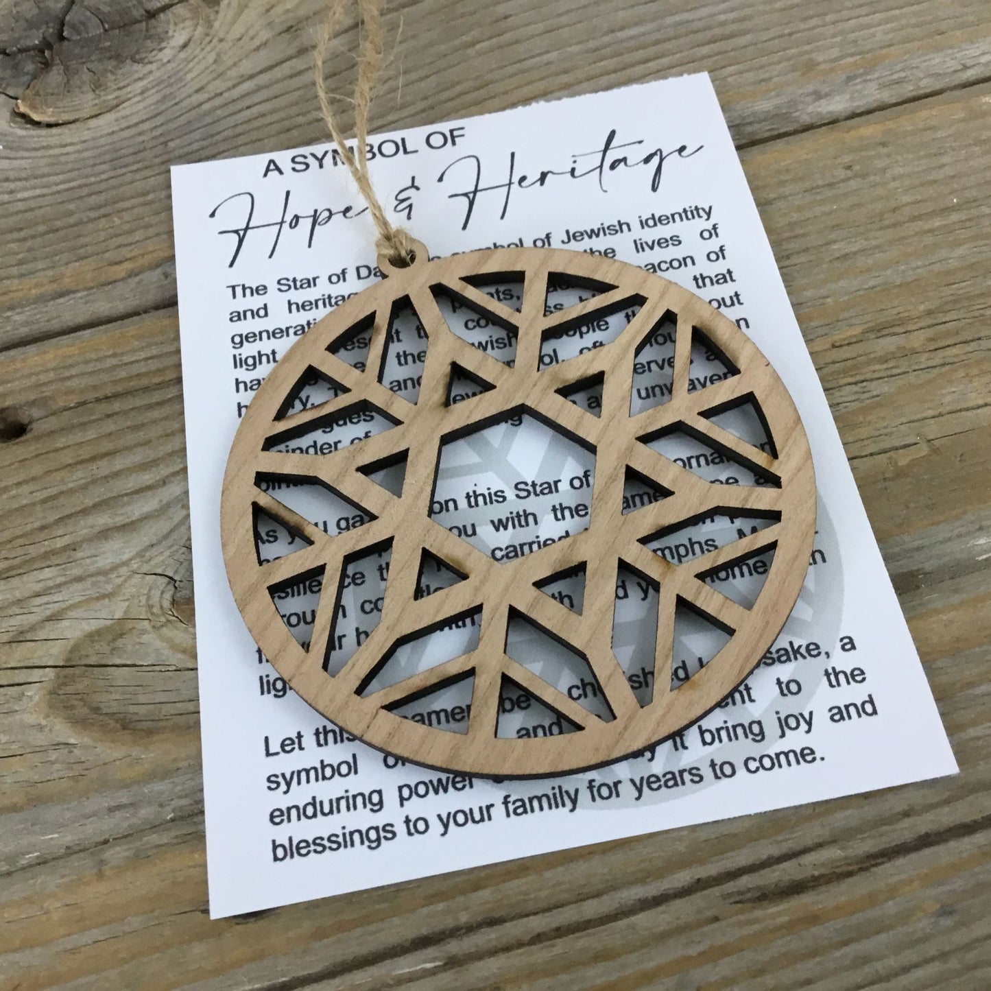 Star of David Story Card Ornament – Hope & Heritage