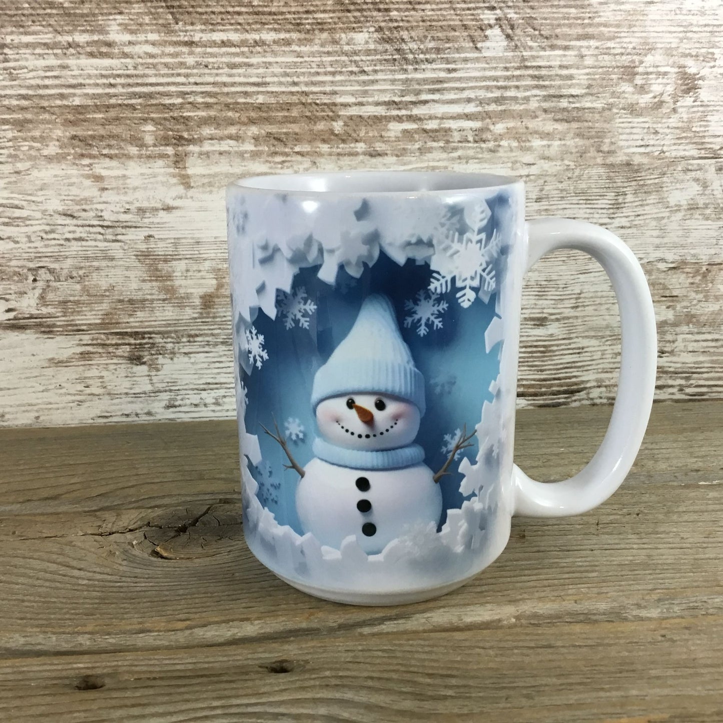 Snowman Winter Snowflake Ceramic Coffee Mug