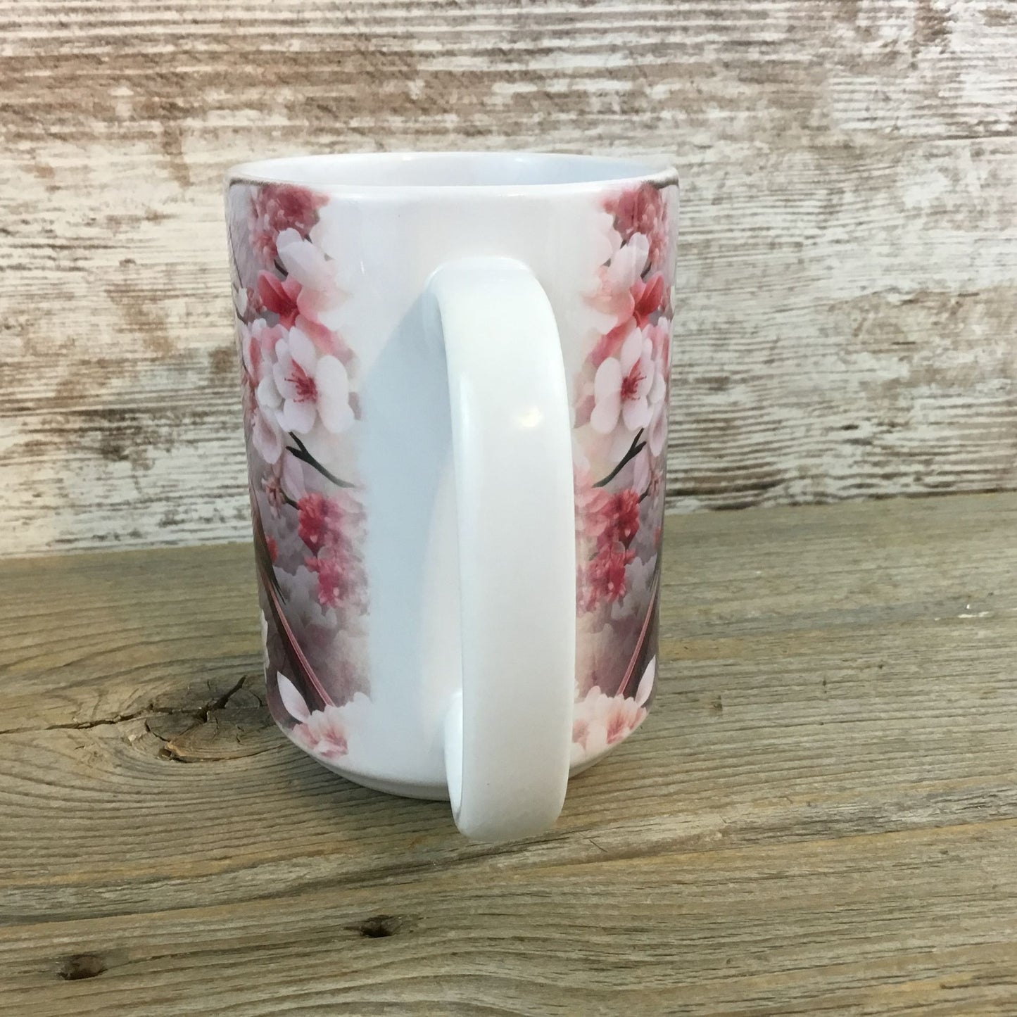 Male Cardinal and Flowers Ceramic Coffee Mug