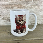 Cat in Sweatshirt Coffee Mug