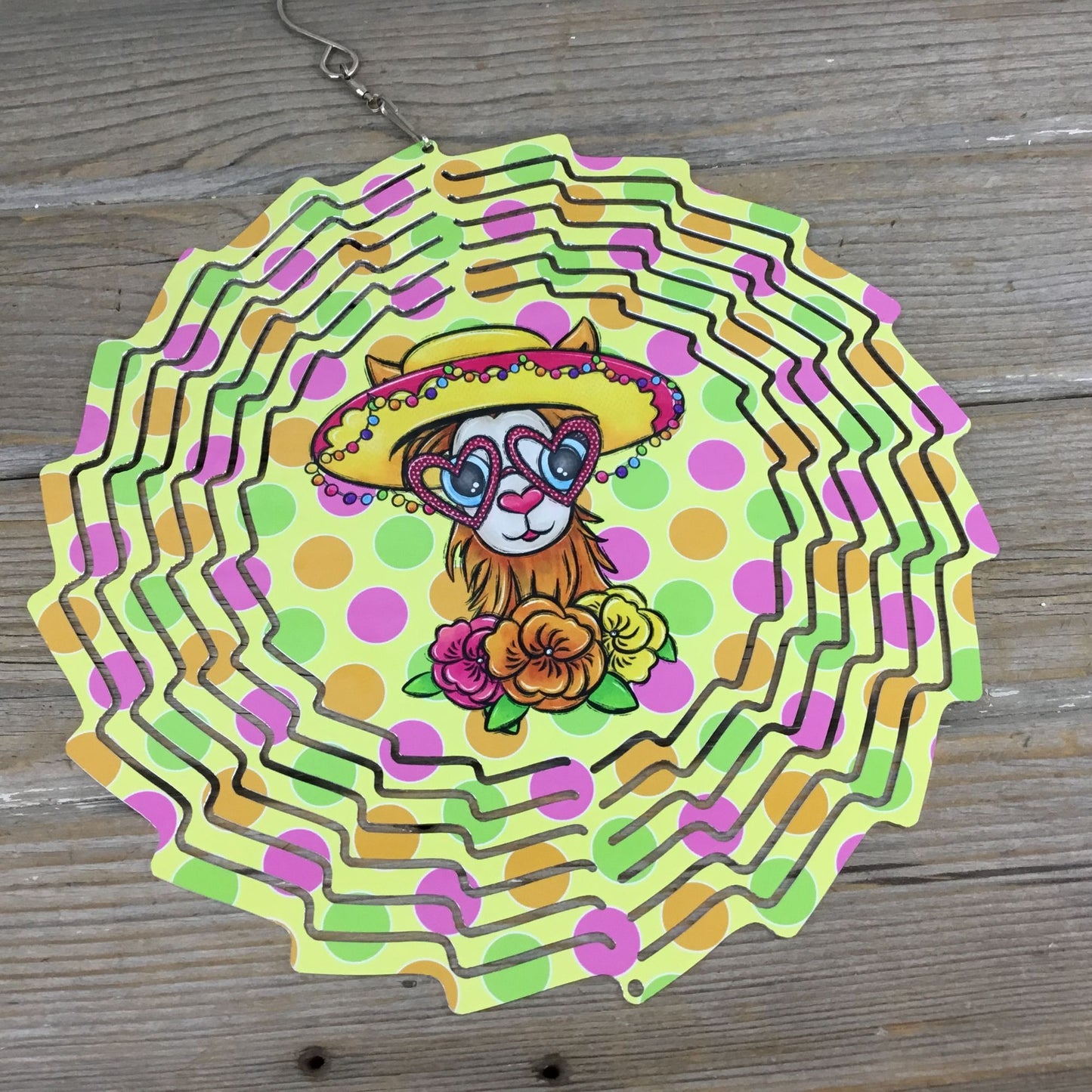 Llama or Alpaca? Whimsical Wind Spinner 10"