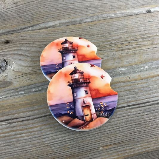 Lighthouse Car Coasters