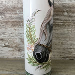 OOPS Horse Paper Quilling Art 20 oz Skinny Tumbler with Lid and Straw