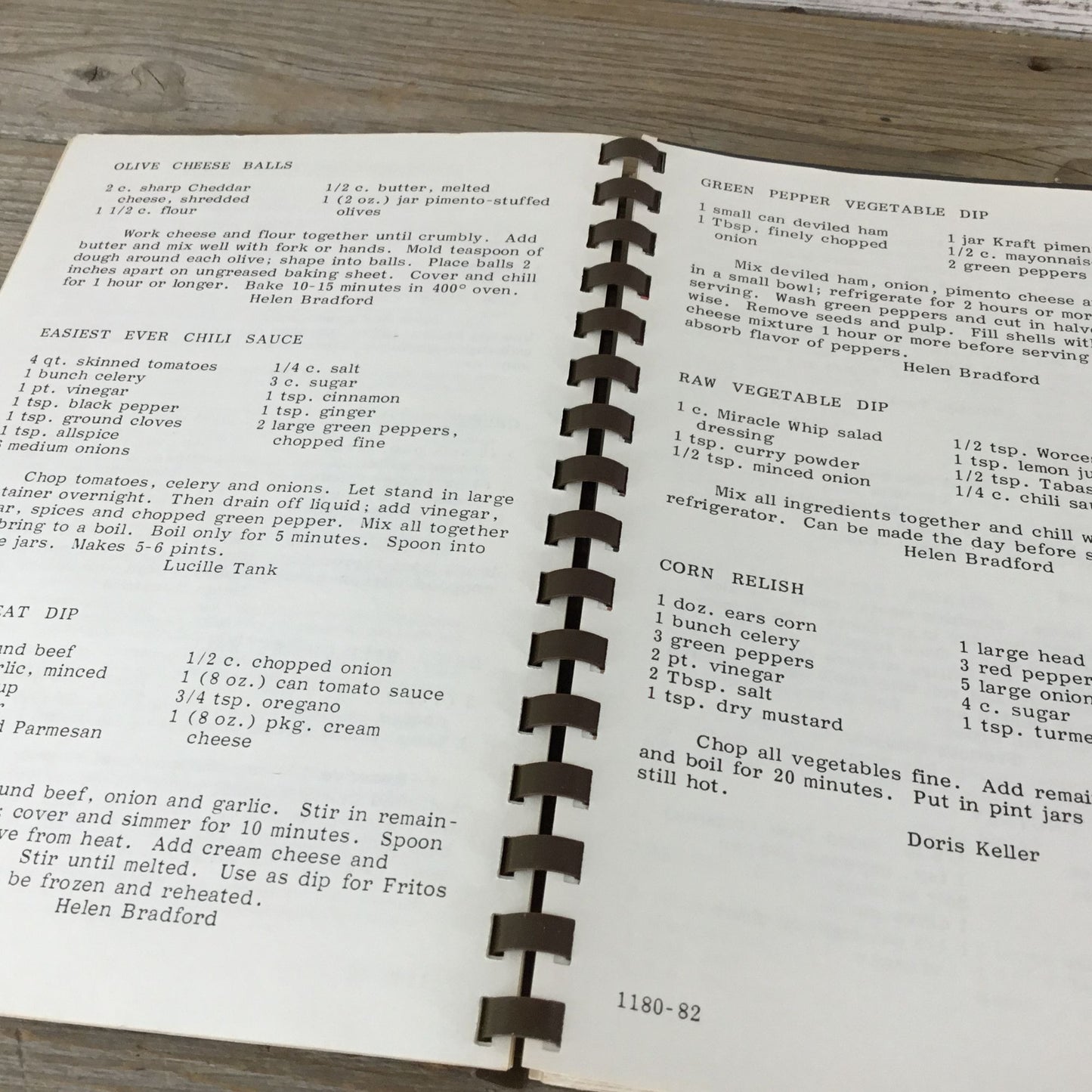 The Village Cookbook Elmore Ohio Retirement Village Vintage 1982 Spiral Bound