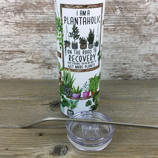 Plantaholic Plant Lover 20 oz Skinny Tumbler