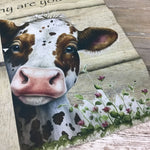 Cow Garden Flag Remind me again, Why are you here?  12" x18"  Double-Sided