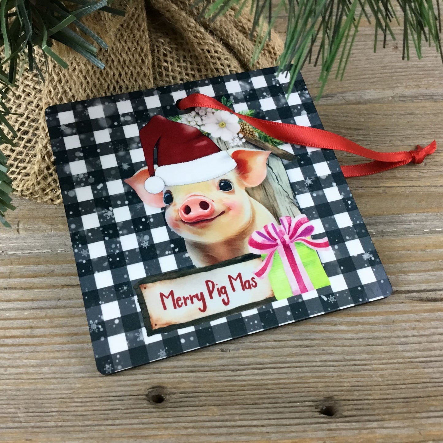 Merry Pigmas Christmas Ornament