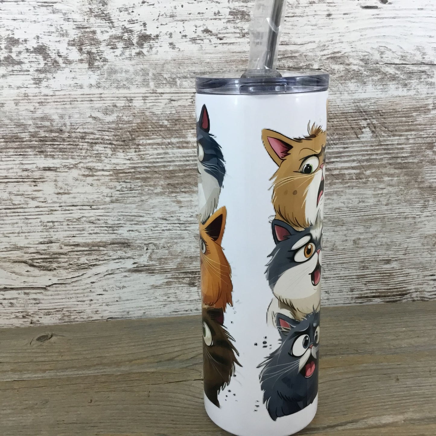 Crazy Cat Lady 20 oz Skinny Tumbler