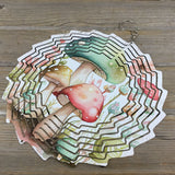 Cottage Core Pastel Mushrooms Wind Spinner 10"