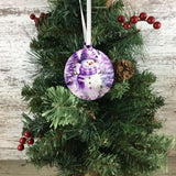 Pretty in Purple Snowman Christmas Ornament