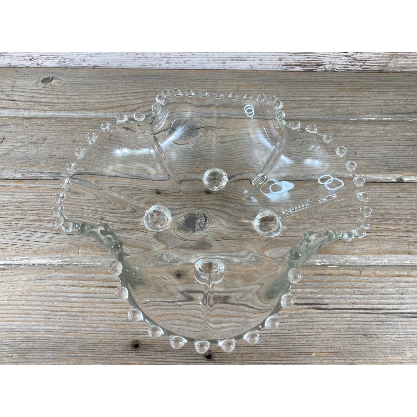 Imperial Glass Ohio Candlewick Clear Crimped Edge Bowl